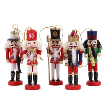 DZIADEK DO ORZECHÓW NA CHOINKĘ zawieszka żołnierzyk figurka 12 cm ZESTAW