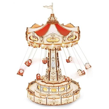 ROBOTIME Drewniane Puzzle 3D - Pozytywka Obrotowe
