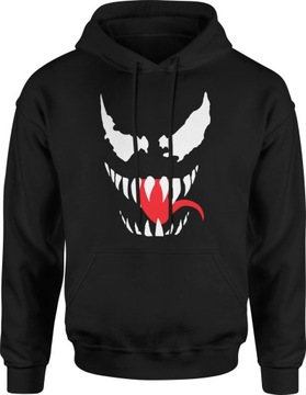 BLUZA MĘSKA VENOM MARVEL SPIDERMAN SPIDER MAN R L Z KAPTUREM DRESOWA NADRUK