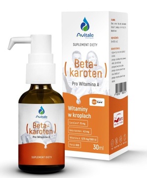 Avitale Naturalny Beta-Karoten 30ml Pro WITAMINA A