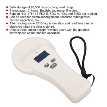 Ручной сканер RFID WS380. Загружаемый считыватель микрочипов для идентификации