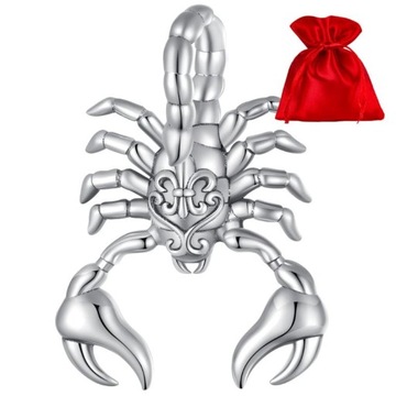 G630 Skorpion srebrny charms koralik beads