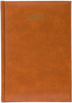 A5 TYGODNIOWY KALENDARZ KSIĄŻKOWY 2024 TERMINARZ BALADEK JASNY BRĄZ