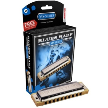 Blues Harp MS D harmonijka ustna diatoniczna grzebień drewno Doussie Hohner
