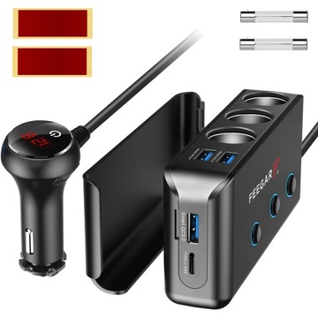 ROZDZIELACZ GNIAZDA ZAPALNICZKI FEEGAR 12-24V USB