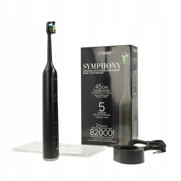 SONICZNA SZCZOTECZKA ELEKTRYCZNA DO ZĘBÓW SYMPHONY BLACK VITAMMY 82000R/M