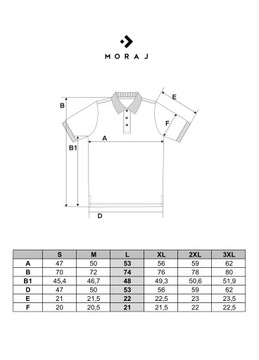 Koszulka Polo Męska PREMIUM Klasyczna Polówka Krótki Rękaw MORAJ XL