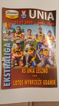 UNIA LESZNO - WYBRZEŻE GDAŃSK 24-09-2000 PROGRAM ŻUŻLOWY CZYSTY