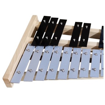 CYMBAŁKI DZWONKI CHROMATYCZNE DZIECIĘCE EDUKACYJNE ZESTAW Z PAŁECZKAMI ETUI