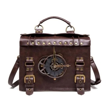 TORBA damska STEAMPUNK skóra PU GOTYCKA torebka