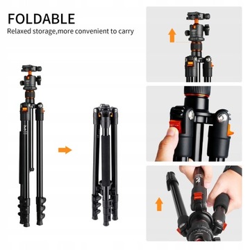 K&F ALU/MAG 160CM K234A1 SA234 ШТАТИВ KF09.080 V1 ДЛЯ КАМЕРЫ