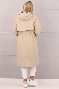 КУРТКА-ПАРКА БОЛЬШОГО РАЗМЕРА ПЕРЕХОДНАЯ, ДЛИННАЯ, СВОБОДНАЯ