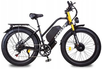 Pojazdy elektryczne KETELES 2*silniki 2000W 23AH 55KM/H 120KM 26” śnieg