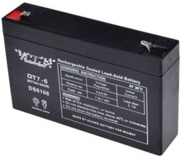 AKUMULATOR ŻELOWY 7Ah 6 VOLT OT7-6 ZABAWKA ELEKTRYCZNA MOTOCYKL SKUTER QUAD