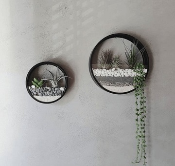 Kwietnik ścienny doniczka obraz XL CZARNY