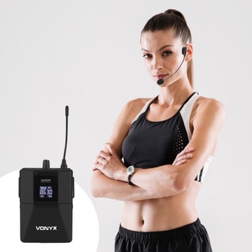Беспроводной поясной микрофон, приемник P&P с зажимом, 863–865 МГц UHF