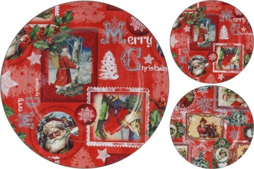 Talerz Świąteczny plastikowy 33 cm ABX305440
