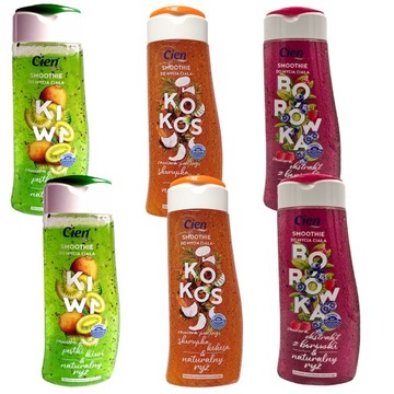 ZESTAW SMOOTHIE PEELING DO MYCIA - KIWI - KOKOS - BORÓWKA - 6 SZTUK