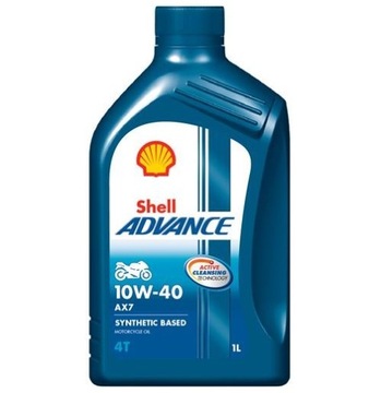 Olej silnikowy SHELL ADVANCE 4T AX7 10W40 1L
