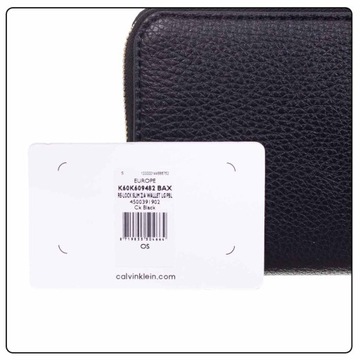 CALVIN KLEIN BEZPIECZNY PORTFEL DAMSKI LOCK BLACK