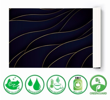 Защитный коврик для стола, элегантные синие волны.