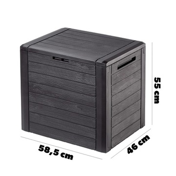 SKRZYNIA OGRODOWA TARAS BALKONOWA 140L BRĄZ