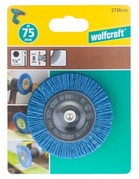 Szczotka tarczowa 75 mm/6 mm Wolfcraft nylon