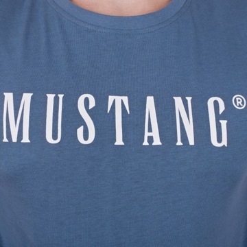 T-shirt Męski Koszulka Bawełniana Mustang Z Krótkim Rękawem r. L