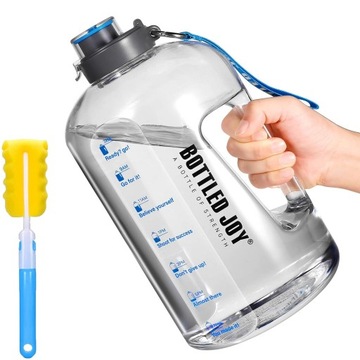BUTELKA NA WODĘ BIDON SPORTOWY Z MIARKĄ Z PODZIAŁKĄ NA SIŁOWNIE 1,5L 1500ML