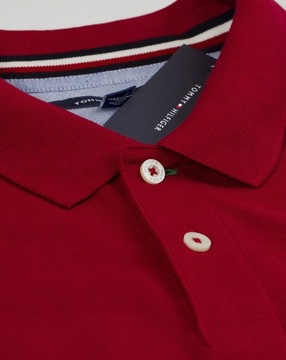 TOMMY HILFIGER BLUZA POLO DŁUGI RĘKAW S/M