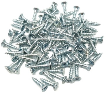50x Закаленные шурупы 4x30 мм, оцинкованные