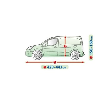 БРЕЗЕНТОВЫЙ ЧЕХОЛ ДЛЯ АВТОМОБИЛЯ L LAV 423-443см