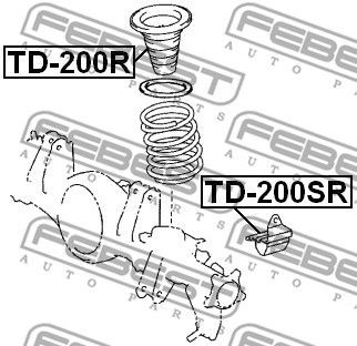 DORAZ GUMOVÉ PÉRO ZADNÍ TD-200R FEBEST LEXUS