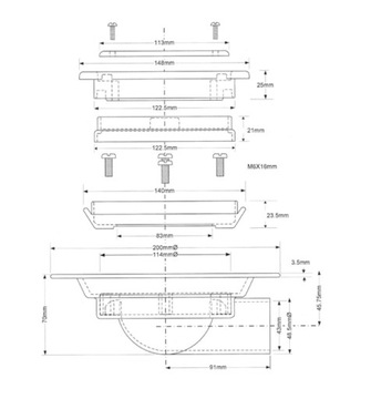 USG3T6SS Трап для пола McAlpine