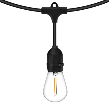 Girlanda OGRODOWA ŚWIETLNA 10m + 10x ŻARÓWKA LED Długość 1000 cm