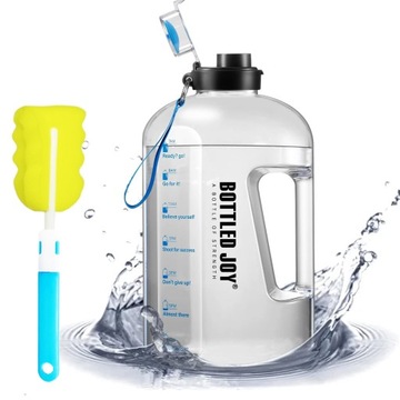 BIDON NA WODĘ 1.5L SPORTOWY FITNESSBUTELKA Z UCHWYTEM I MIARKĄ MOTYWACYJNĄ