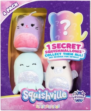Squishville Maskotki 4 szt pluszaki