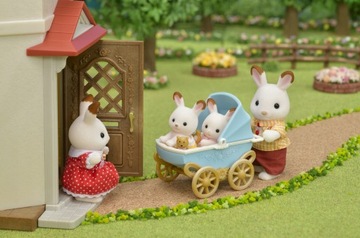 Коляска для близнецов Sylvanian Families 5432