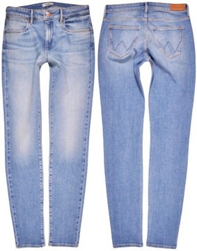 WRANGLER spodnie BLUE jeans SKINNY HIGH _ W30 L32