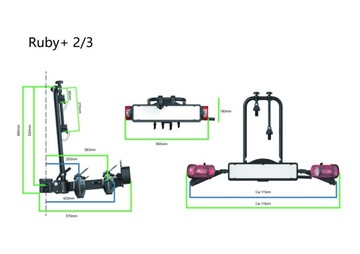 ВЕЛОСИПЕДНАЯ ПЛАТФОРМА ДЛЯ 2 ВЕЛОСИПЕДОВ PROUSER RUBY+