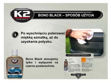 K2 BONO BLACK Средство для чернения резины и пластика 250мл