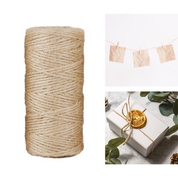 Джутовый шпагат, витая веревка, проекты DIY, 2 мм, коричневая декоративная длинная веревка для