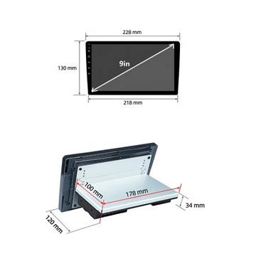 АВТОМОБИЛЬНОЕ РАДИО МУЛЬТИМЕДИЙНАЯ СТАНЦИЯ 1DIN GPS WiFi 9 дюймов ANDROID 12