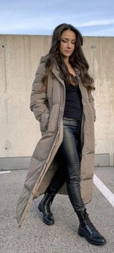 ПУХОВИК ZARA С КАПЮШОНОМ ВОДА И ВЕТР XS