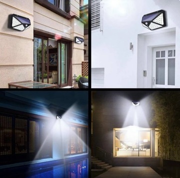 Солнечная лампа НАСТЕННЫЙ СВЕТИЛЬНИК с датчиком движения 100LED E080