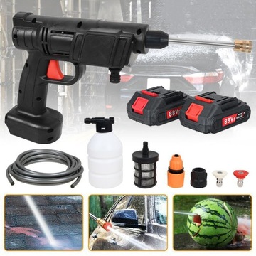 MYJKA CIŚNIENIOWA AKUMULATOROWA 1500 W 2AKU PISTOLET DO MYCIA SAMOCHOD