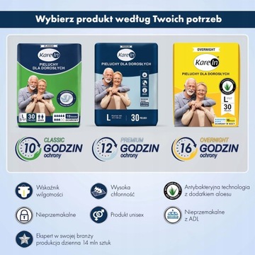 ПОДГУЗНИКИ ДЛЯ ВЗРОСЛЫХ KAREIN NORNIGHT L 30 ШТ.