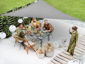 ТРЕУГОЛЬНЫЙ САДОВЫЙ СОЛНЕЧНЫЙ ПАРУС 4x4x3m УФ ТЕНТ