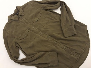 NEW LOOK postarzana KOSZULA z długim rękawem CASUAL khaki _ 36