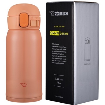 Kubek termiczny dla dziecka do szkoły ZOJIRUSHI SM-WR36E-DP 360ml orange